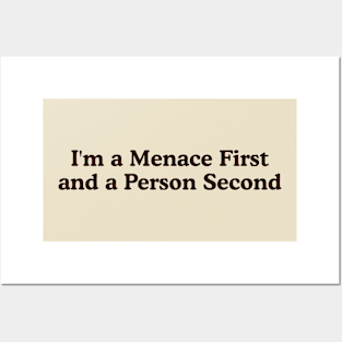 Menace First Person Second Unisex Sweatshirt or Posters and Art